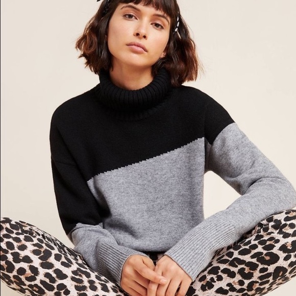 Anthropologie Sweaters - NWT Anthropologie Leanna Colorblocked Turtleneck